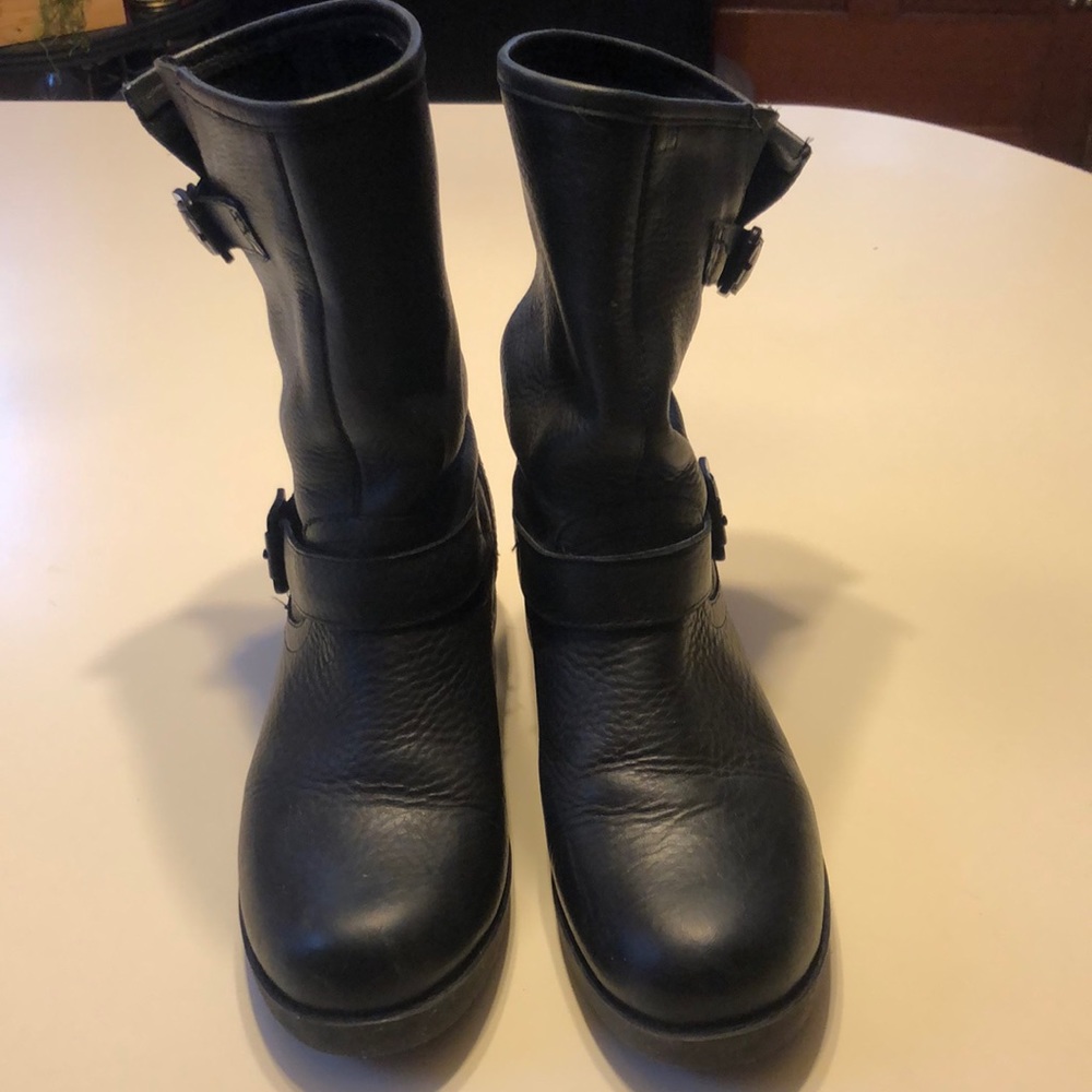 Aldo Leather Moto Booties